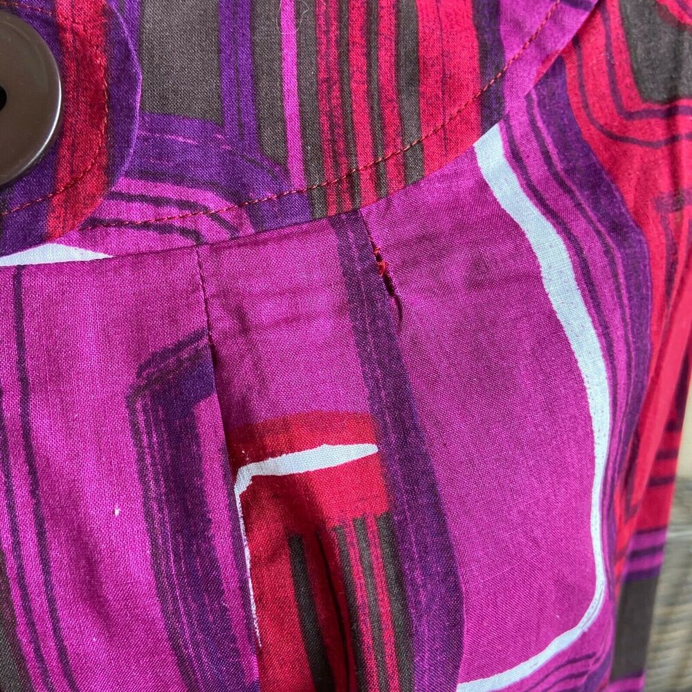 Duo Maternity NEW NWT‎ Purple Wine Grape Royal Geometric Tank Medium - Picture 5 of 8